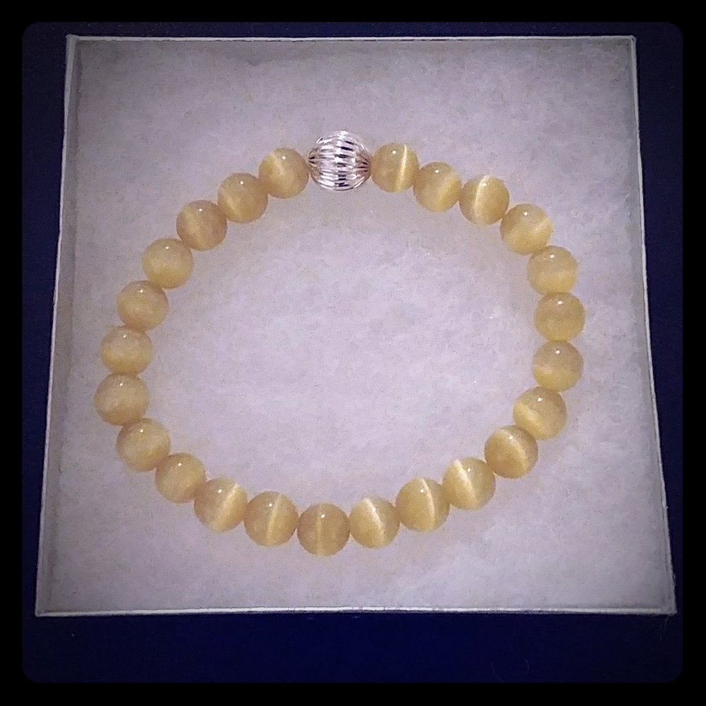 Summer Gold Cat Eye Stone Bracelet